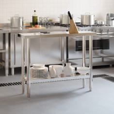 Greatstore Kuhinjska delovna miza 110x30x85 cm nerjaveče jeklo