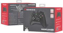 Genesis Mangan 300 žični igralni plošček, Windows/Android/Nintendo, torbica, črn