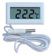 Popron HT-02 Digitalni termometer z zunanjim senzorjem, temperaturno območje: -50 do +110C bela