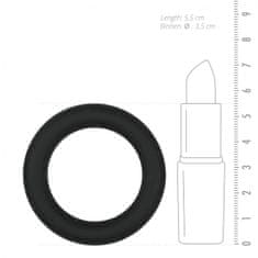 Easytoys Silikonski obroček za penis, črn - medium