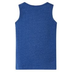Greatstore Otroška majica brez rokavov temno modra melange 128