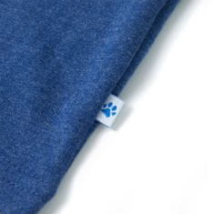 Greatstore Otroška majica brez rokavov temno modra melange 116