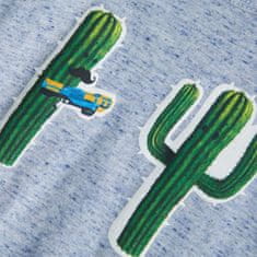 Greatstore Otroška majica brez rokavov kaktus modra melange 116