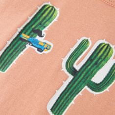 Greatstore Otroška majica brez rokavov kaktus svetlo oranžna 116