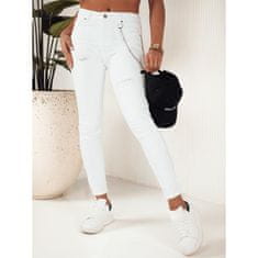 Dstreet Ženske hlače iz džinsa ALEX bele barve uy1878 XL