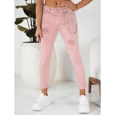 Dstreet Ženske hlače iz džinsa ALEX roza uy1880 S