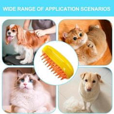 HARLEY® Krtača za hišne ljubljenčke, Odstranjevanje dlake, Elektična krtača z razpršilom za mačke in pse, Nega dlake | PETSTEAM