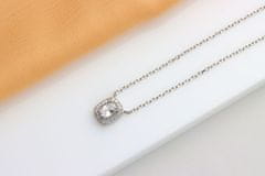 Brilio Silver Čudovita srebrna ogrlica s cirkoni NCL127W