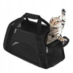 MG Animal transportna torba za mačke in pse 43x20 cm, črna