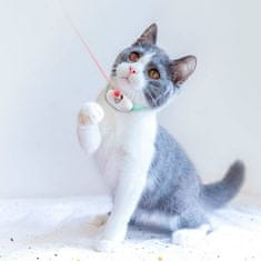 Netscroll Interaktivna igrača za mačke, nosljiv samodejni laserski kazalnik, polnilna in brezročna, spodbuja naravne lovske nagone, zabavna in varna vadba za notranje mačke, prosti čas za vas, CollarLaser