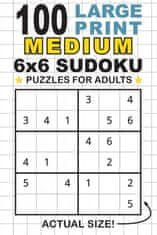 100 Large Print Medium 6x6 Sudoku Puzzles for Adults