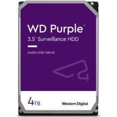 WD Purple trdi disk (HDD), 4TB, SATA3, 6Gb/s, 256MB (WD43PURZ)