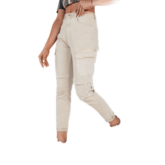 Dstreet Ženske bojne hlače LUZAGRES beige uy1918 S