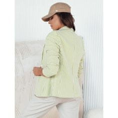 Dstreet Ženska črtasta jakna LINARO bela in zelena py0088 S