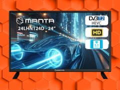 Manta 24LHN124D HD+ LED televizor, 61cm (24), 220V+12V, Dolby Digital+, Hotel Mode