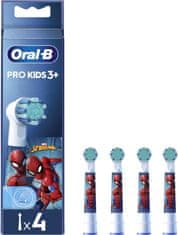Oral-B Pro Kids 3+ EB10S glava za električno zobno ščetko, 4 kosi, Spiderman