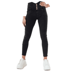 Dstreet Ženske hlače iz džinsa GINAS črne uy1968 S-M