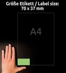Avery Zweckform etikete 3450, 70 x 37 mm, zelene, 2400 etiket/zavitek, A4, za tiskanje