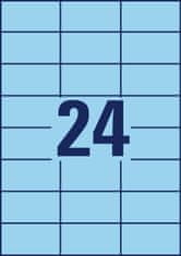 Avery Zweckform etikete 3449, 70 x 37 mm, modre, 2400 etiket/zavitek, A4, za tiskanje