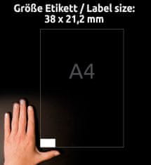 Avery Zweckform univerzalne etikete 3666-10, 38 x 21.2 mm, Ultragrip, 650 etiket/zavitek, A4, za tiskanje