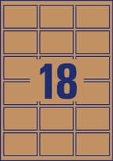 Avery Zweckform etikete L7110-25, 62 x 42 mm, naravno rjave