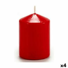 ACORDE Sveča iz rdečega voska (7 x 10 x 7 cm) (4 enote)