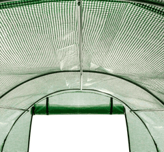 slomart Rastlinjak iz folije 10 m2 400 x 250 cm 8 oken zelen 