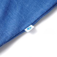 Greatstore Otroška majica brez rokavov modra melange 128