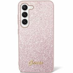 Guess Ovitek za Samsung Galaxy S24+ - Pink Glitter Script