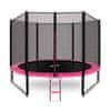 trampolin 305 cm roza + zaščitna mreža + lestev