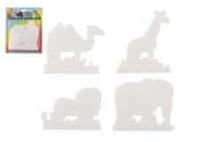 Hama Podloga za kroglice MIDI slon, žirafa, lev, kamela plastika 19x24cm