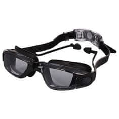 Silba plavalna očala z ušesnimi čepki črna pakiranje 1 kos