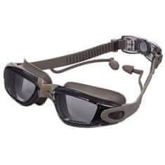 Silba plavalna očala z ušesnimi čepki siva pakiranje 1 kos