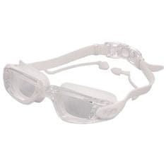 Silba plavalna očala z ušesnimi čepki bela pakiranje 1 kos