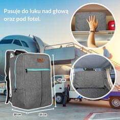 Peterson Prostoren potovalni nahrbtnik z zložljivim držalom za kovček