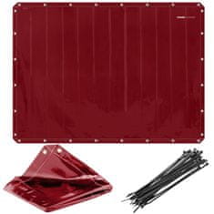 NEW Zaščitna varilna zavesa 239 x 175 cm - rdeča