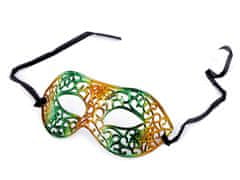 Karnevalska maska - kovinska - zeleno zlata