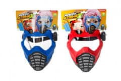 Teddies Maska z lučko iz plastike 16x19cm na baterije 2 barvi na kartici karneval