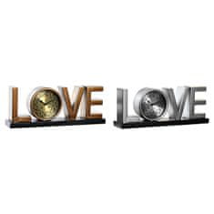 NEW Ceas de masă DKD Home Decor Love Baker 39 x 8 x 15 cm Srebrna Železo Loft (2 kosov)