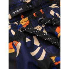 OMBRE Moške plavalne hlače V1 OM-SRBS-0140 črne in temno modre barve MDN124993 S