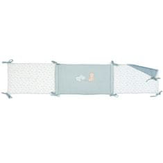Nattou Mantle za otroške posteljice reverzibilne 180x35 cm Romeo, Jules & Sally