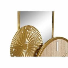 DKD Home Decor Namizna ura DKD Home Decor 26 x 8 x 53 cm Zrcalo Naravna zlata kovina MDF les