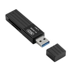 XO XO DK05B USB 3.0 bralnik pomnilniških kartic 2W1 (črn)
