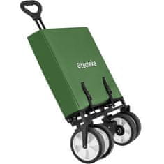 tectake Zložljiv vrtni voziček Leon z zavorami, nosilnost 80kg - Zelena