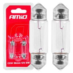 AMIO c5w cevaste halogenske žarnice 36mm 12v 2ks blister amio-03348