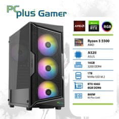 PCplus Gamer namizni računalnik, R5-5500G, 16GB, SSD1TB, RTX4060, FreeDOS (145942)