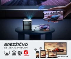 Byintek UFO U80 prenosni projektor, Android, WiFi, 2/32GB, 500 lum