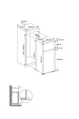 Candy CFBD 2450/2EH vgradni kombinirani hladilnik