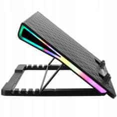 Esperanza LED RGB igralna LCD hladilna podloga za prenosni računalnik 1x ventilator 2x USB ALIZE