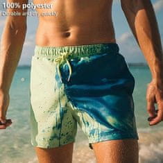 VIVVA® Moške kopalke, Kopalne hlače, Spreminjanje barve (M, Modra/ Zelena) | SWITCHOPS 
